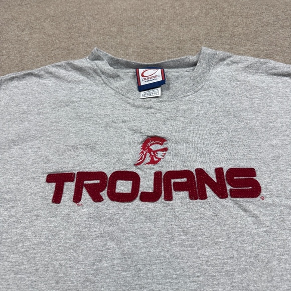 USC Trojans Men's Shirt Size XL Gray Short Sleeve NCAA Football Vintage Y2K - Picture 3 of 7